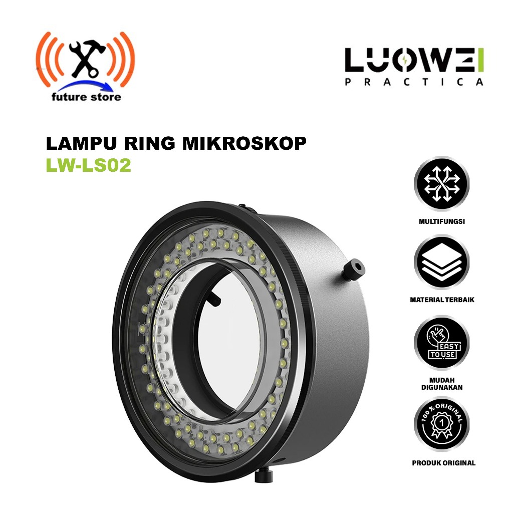 LUOWEI LW-LS02 64 LED POLARIZED MICROSCOPE RING LIGHT - LAMPU RING MIKROSKOP LUOWEI LW-LS02 ORIGINAL