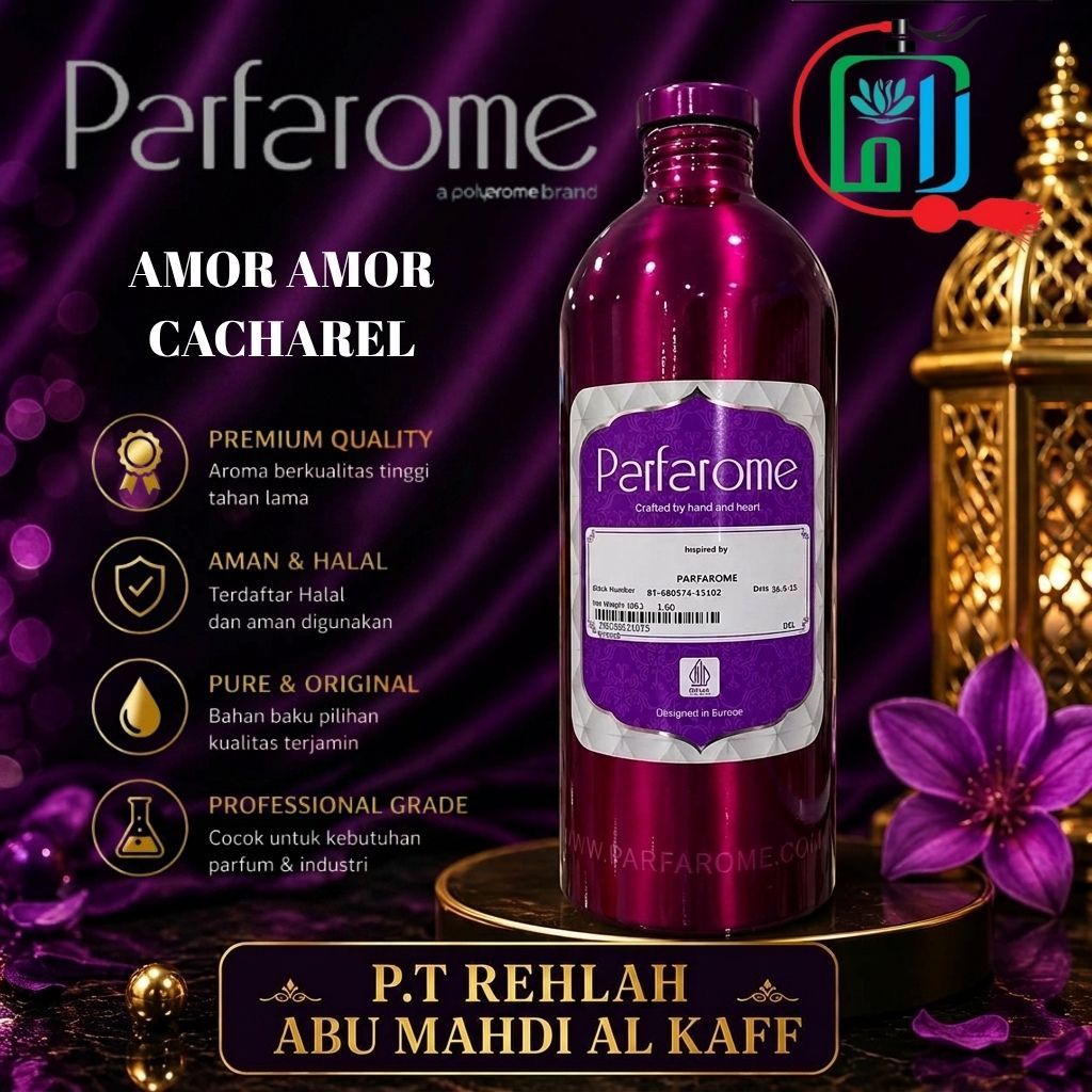 Parfarome Deluxe - AMOR AMORR C4CH4R3L | Bibit parfume murni segel pabrik kemasan 500 ML/1 KG
