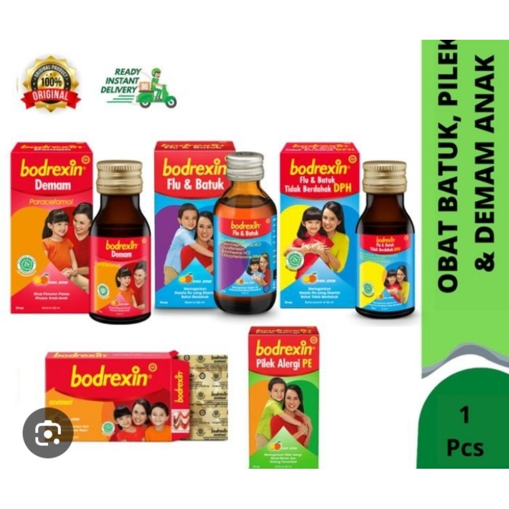 Bodrexin demam 60ml / Bodrexin flu & batuk 56ml