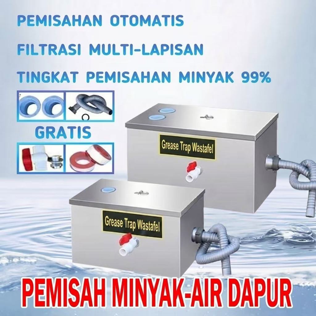Grease Trap Stainless Steel Sink Kitchen Grease Strainer / Kitchen Grease Filter 4 Lapisan