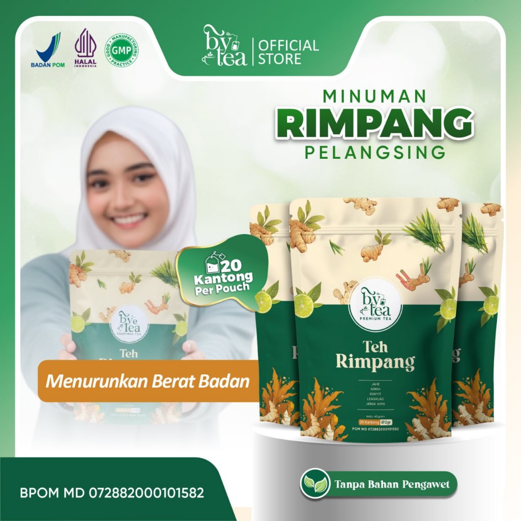 Bytea - TEH RIMPANG Bundling 3 Pouch Tea Ramuan Herbal BPOM JSR Jahe Kunyit Sereh Lengkuas Jeruk Nip