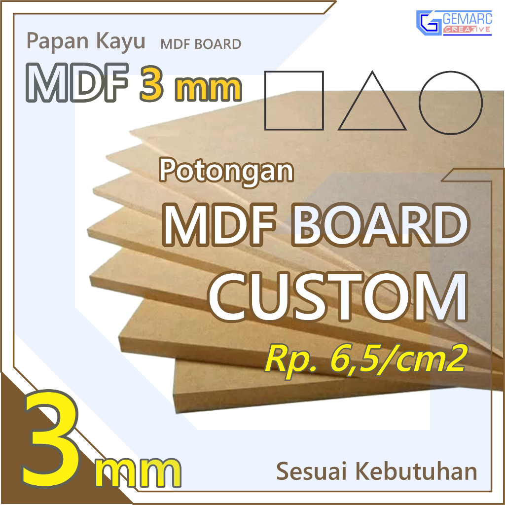 KAYU MDF 3mm CUSTOM
