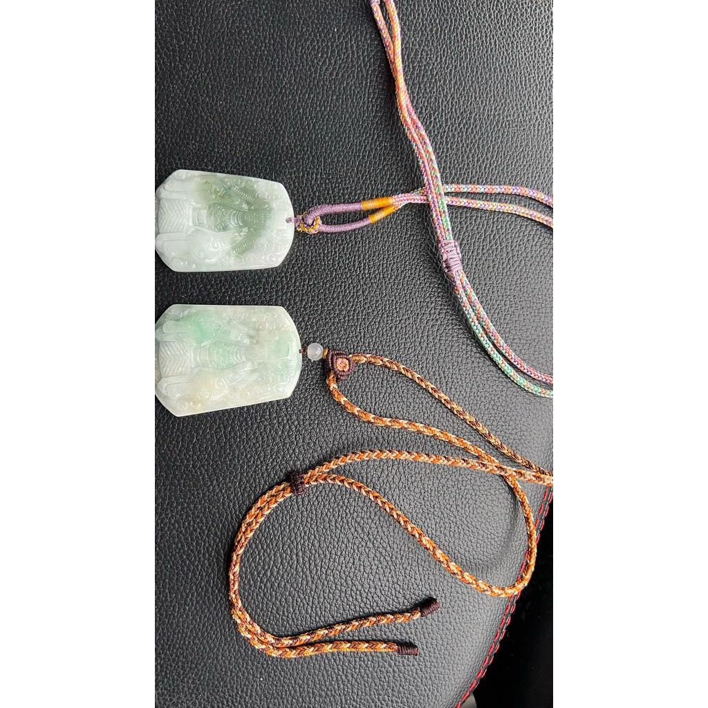 Liontin Giok Bodhisattva Burma Jade Type A 100% Giok Asli