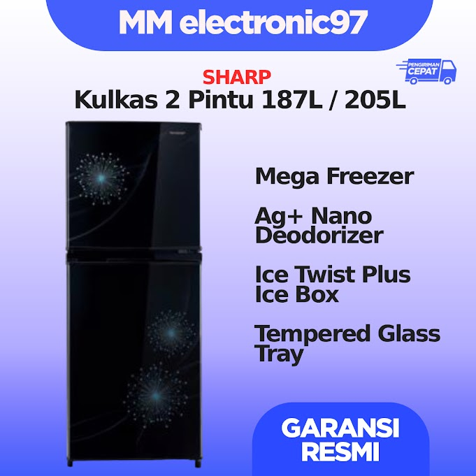 Kulkas Sharp 2 pintu SJ 237MGDB/DP SJ-237MGDB/DP