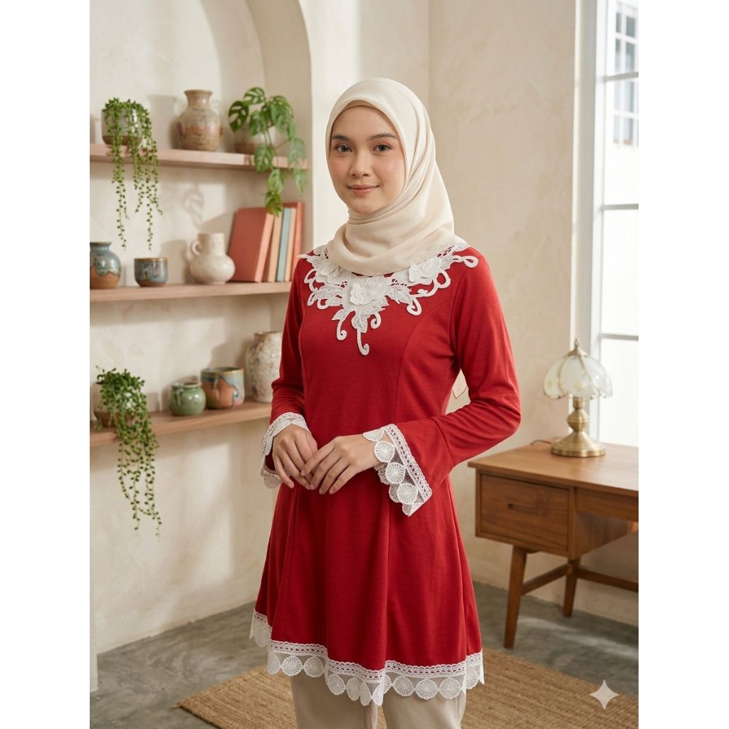 atasan bordir bunga/baju atasan wanita bordir/atasan plum PRELOVED
