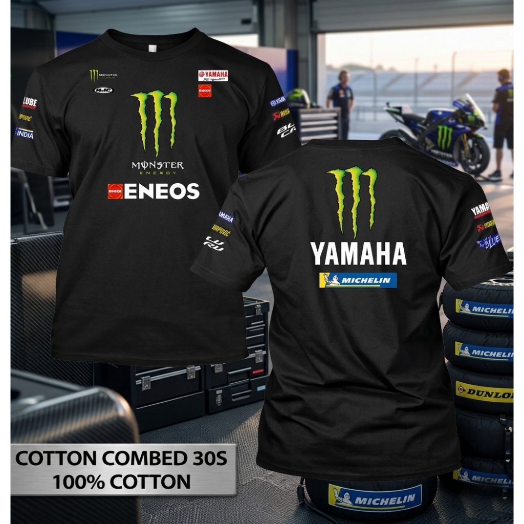 Kaos distro MotoGP yamaha team sponsor eneos, monster energy