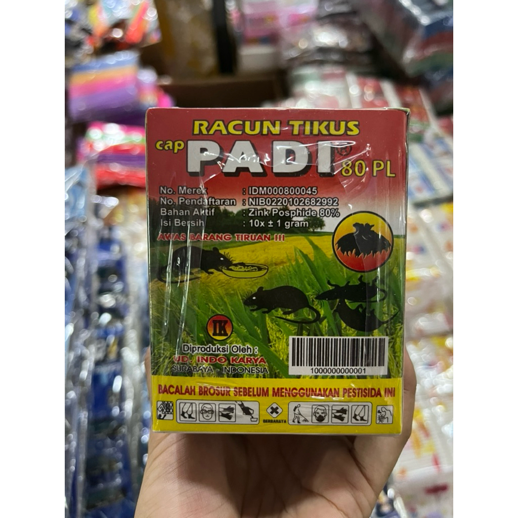 (10box) Racun Tikus Cap Padi 80PL - Umpan Tikus Rackus Ampuh