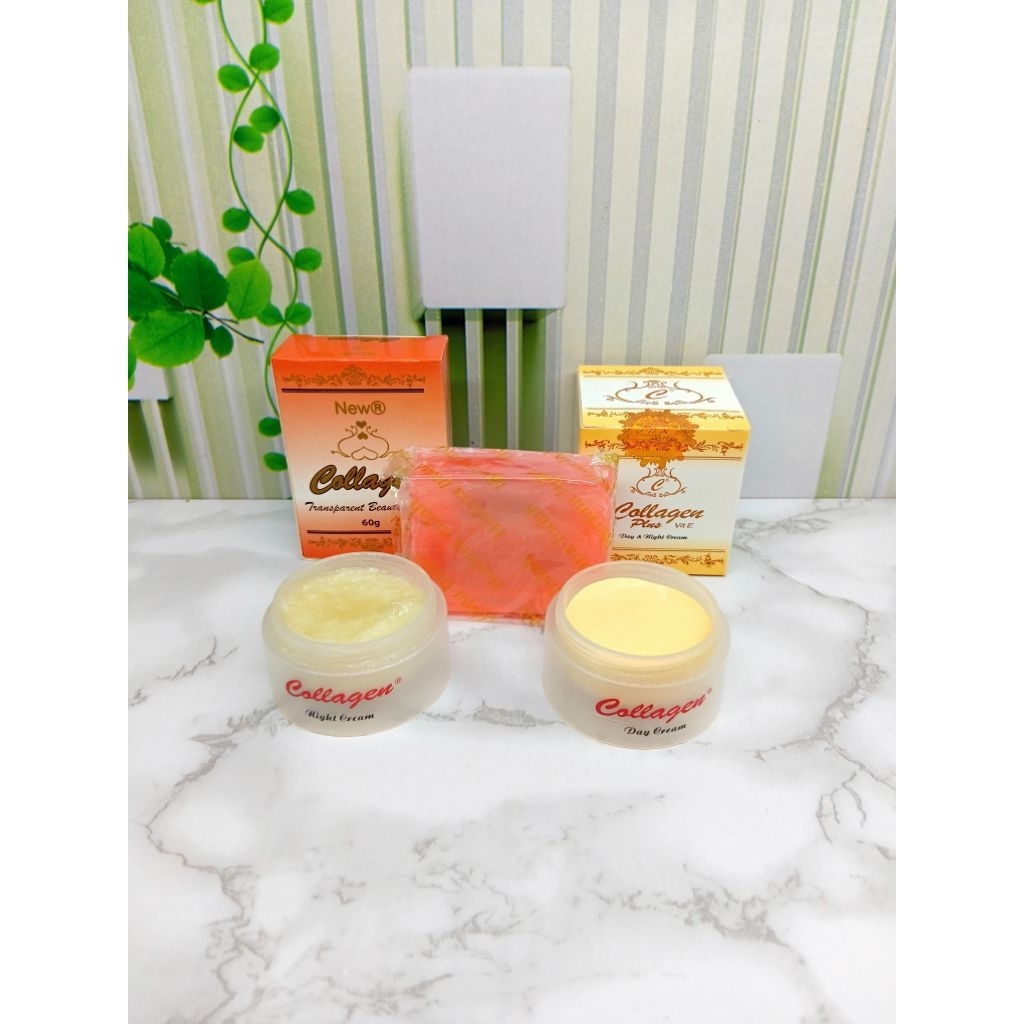 Paket Perawatan Wajah 3in1 Collagen Susun + Sabun collagen New R