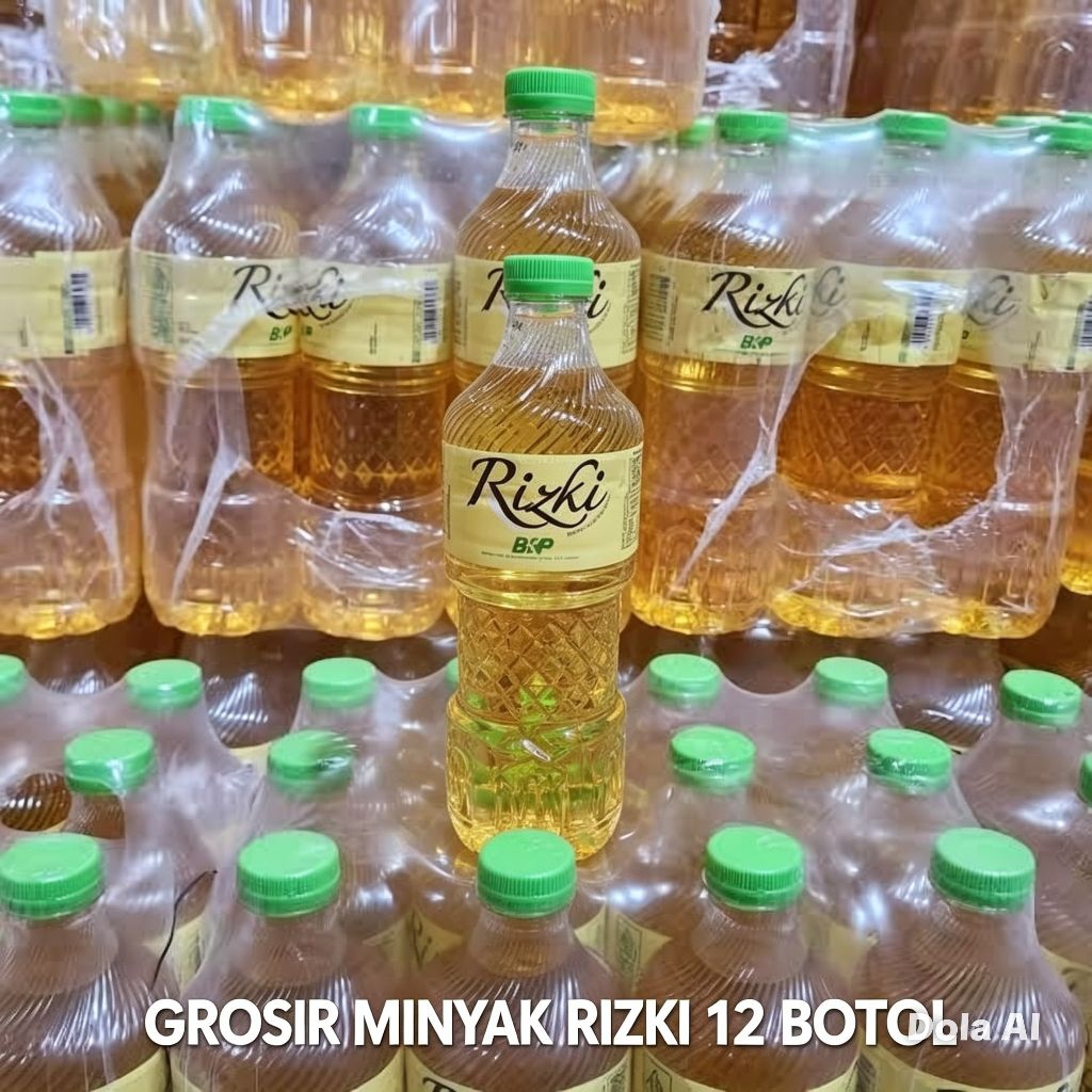 Minyak Goreng Rizki 1 Karton 12 Botol 800 ml, [GROSIR]