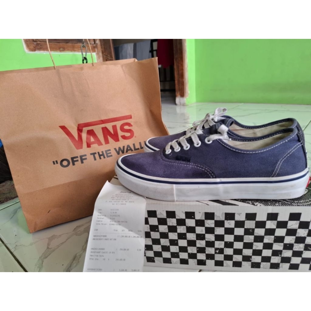 Sepatu Vans Skate Authentic Deep Twillght Size 42.5 Kelengkapan Fullset