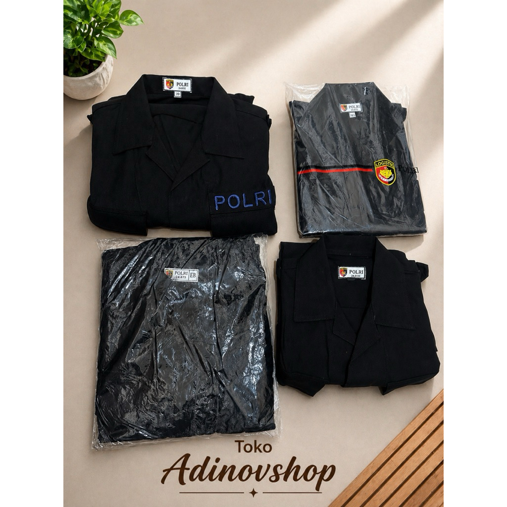 baju pdl hitam polri terbaru