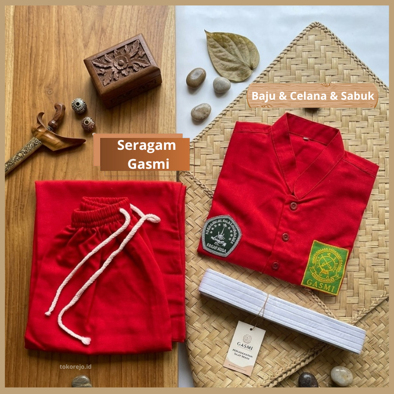 Seragam Gasmi + Sabuk / Seragam Pencak Silat / Baju Silat Gasmi