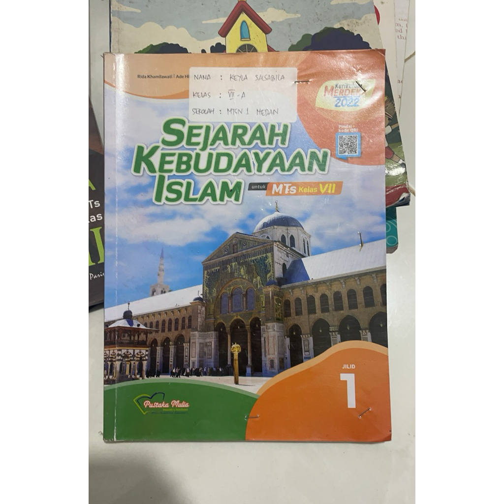 BUKU ORIGINAL BEKAS SEJARAH KEBUDAYAAN ISLAM KELAS VII PUSTAKA MULIA