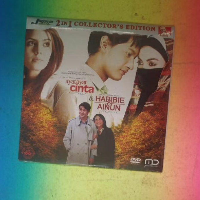 kaset DVD 2 in 1 AYAT AYAT CINTA dan HABIBIE & AINUN masih SEGEL original