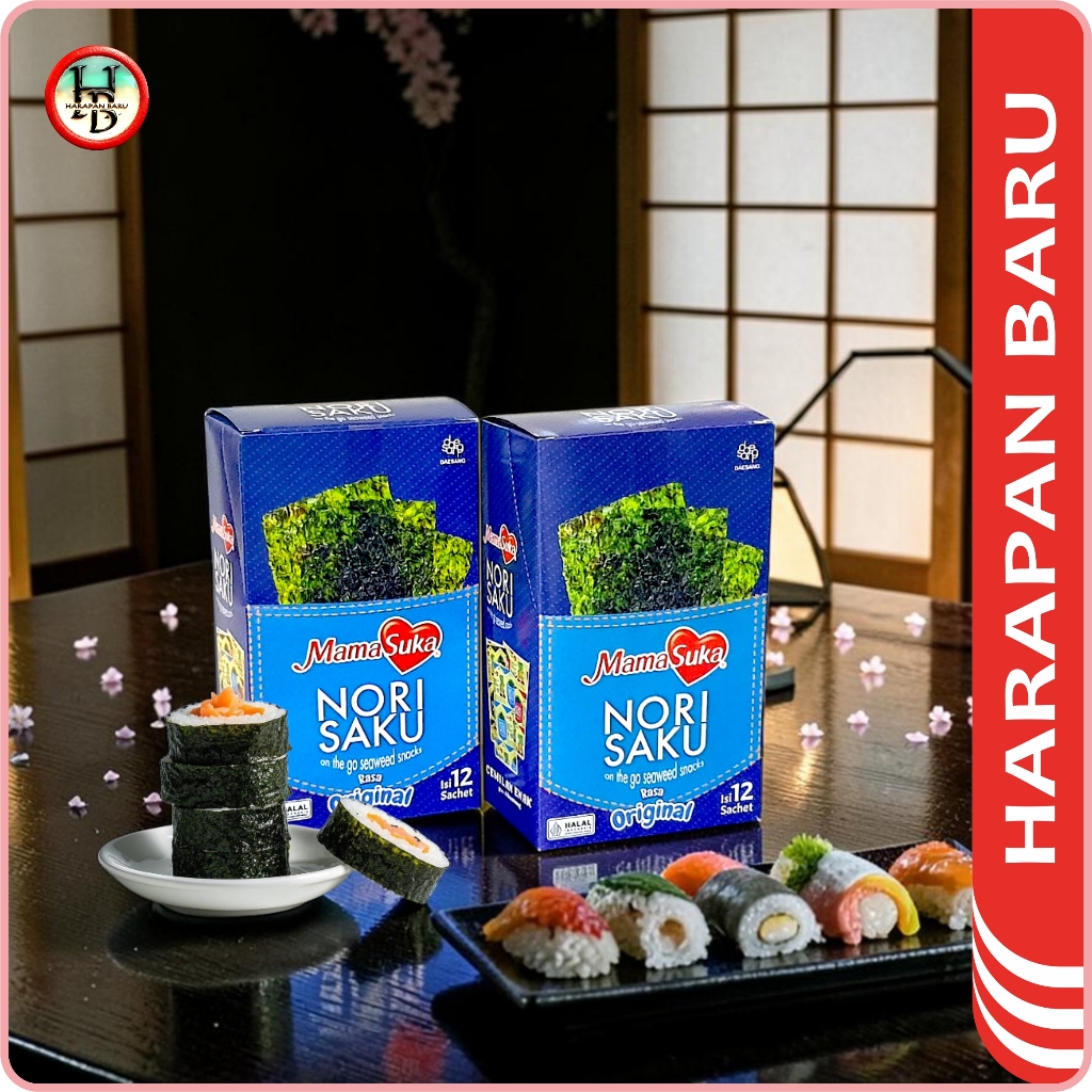 MamaSuka Nori Saku - Snack Rumput Laut Rasa Original