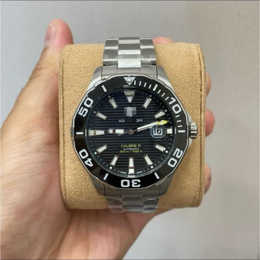 New Jam tangan Pria Tag her aquaracer Calibre 5 Automatic 43mm steel