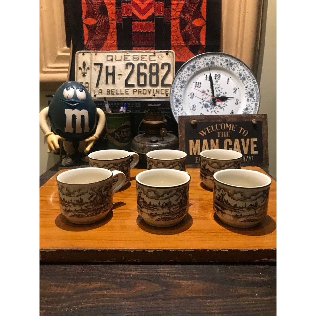 Set Cangkir Keramik Sango – Vintage Jadul Retro Antik Koleksi