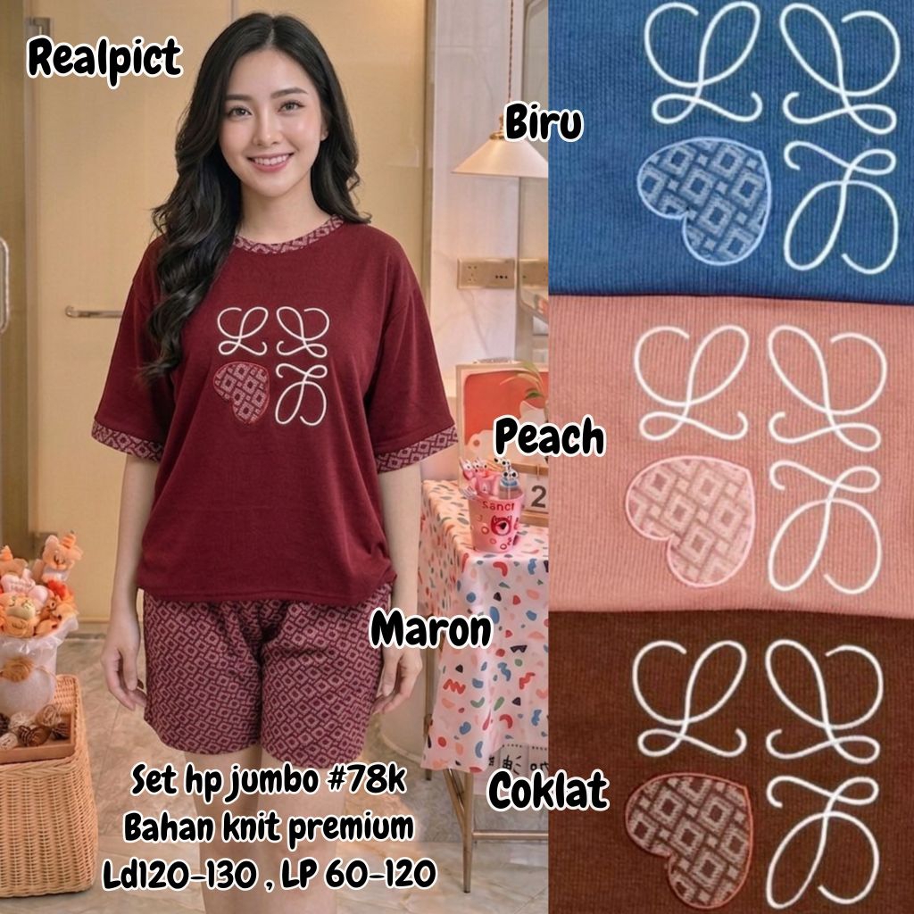 SETELAN WANITA JUMBO LD 120-130 BAHAN KNIT BKK