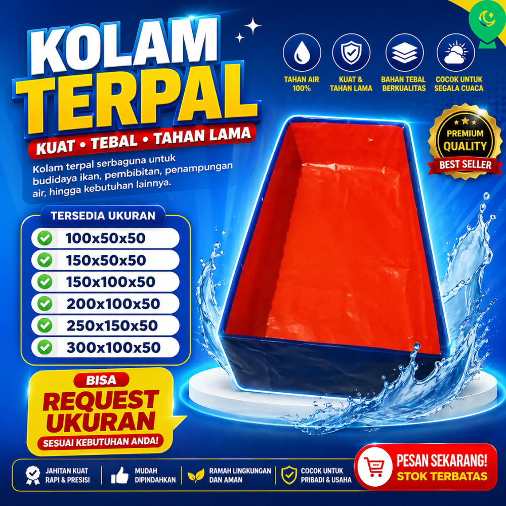 Kolam Terpal Premium Anti Retak & Bocor