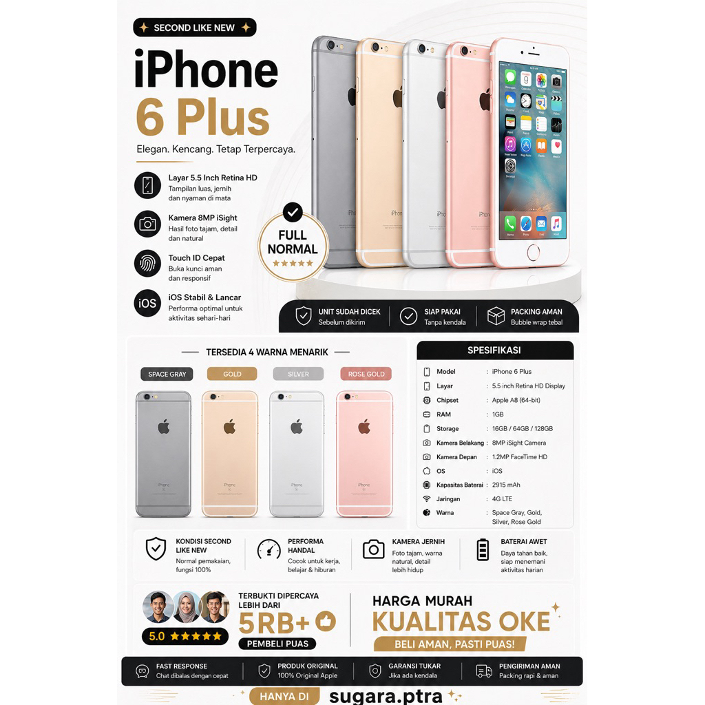 Iphone 6 Plus Wifi only Nominus