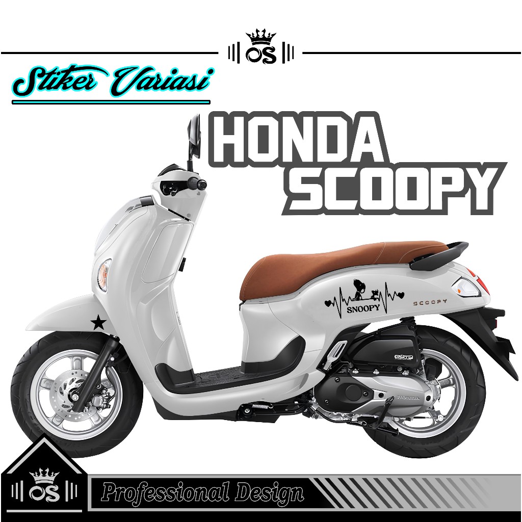 STIKER CUTTING SCOOPY MOTIF 40 / STRIPING HONDA NEW TAHUN 2025 / TERBARU STICKER 2025 / VARIASI KERE