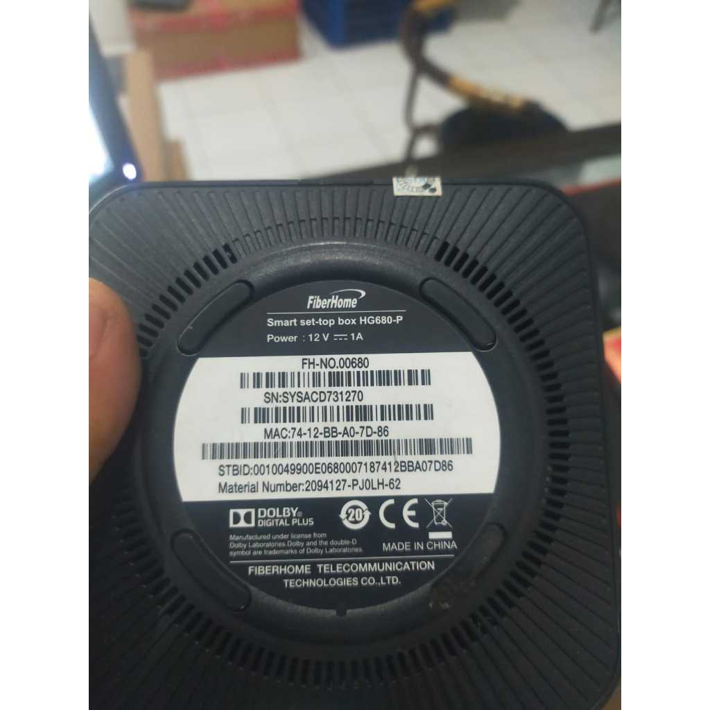 STB Fiber HOME HG680-P Kondisi Rusak