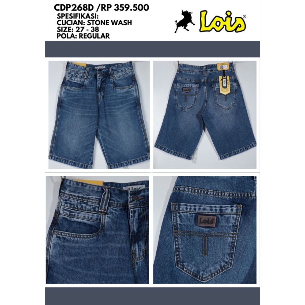 CELANA LOIS JEANS PENDEK 100% ORIGINAL