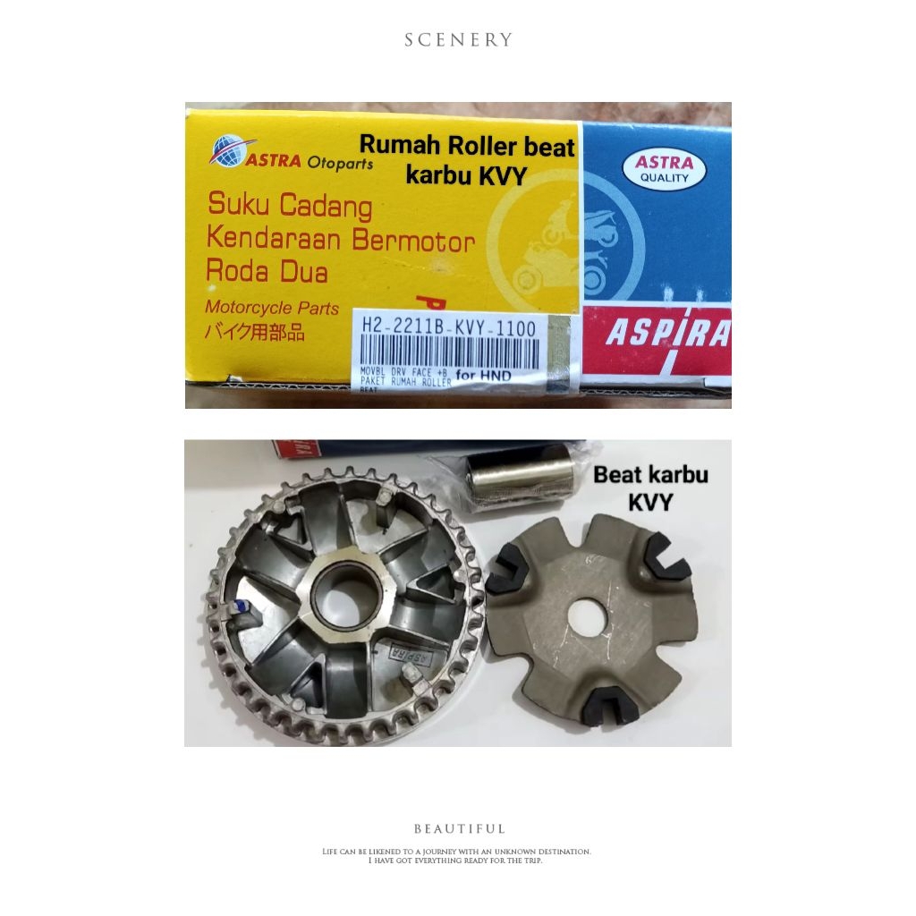 Rumah roller set beat Karbu (KVY) ORI Aspira