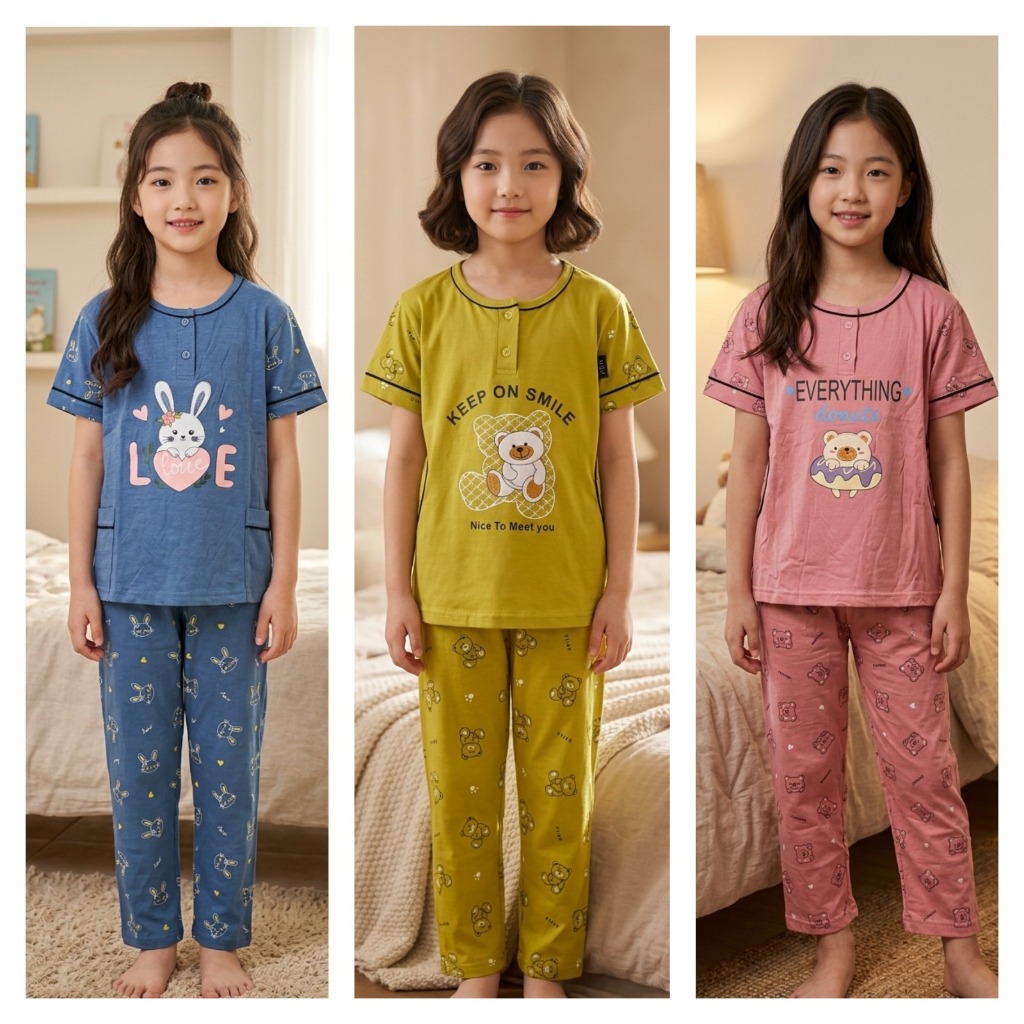 DP005 CP Anak Tanggung / Remaja Merek Tessa Grosir Baju Tidur Wanita Anak Perempuan Piyama Babydoll 