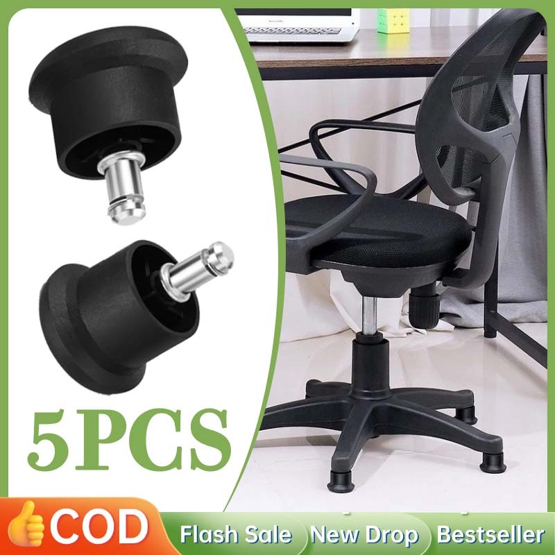 5pcs Kaki Roda Kursi Kantor Roda Kursi Kantor Premium Roda Bangku Kantor Roda Kastor Stabil
