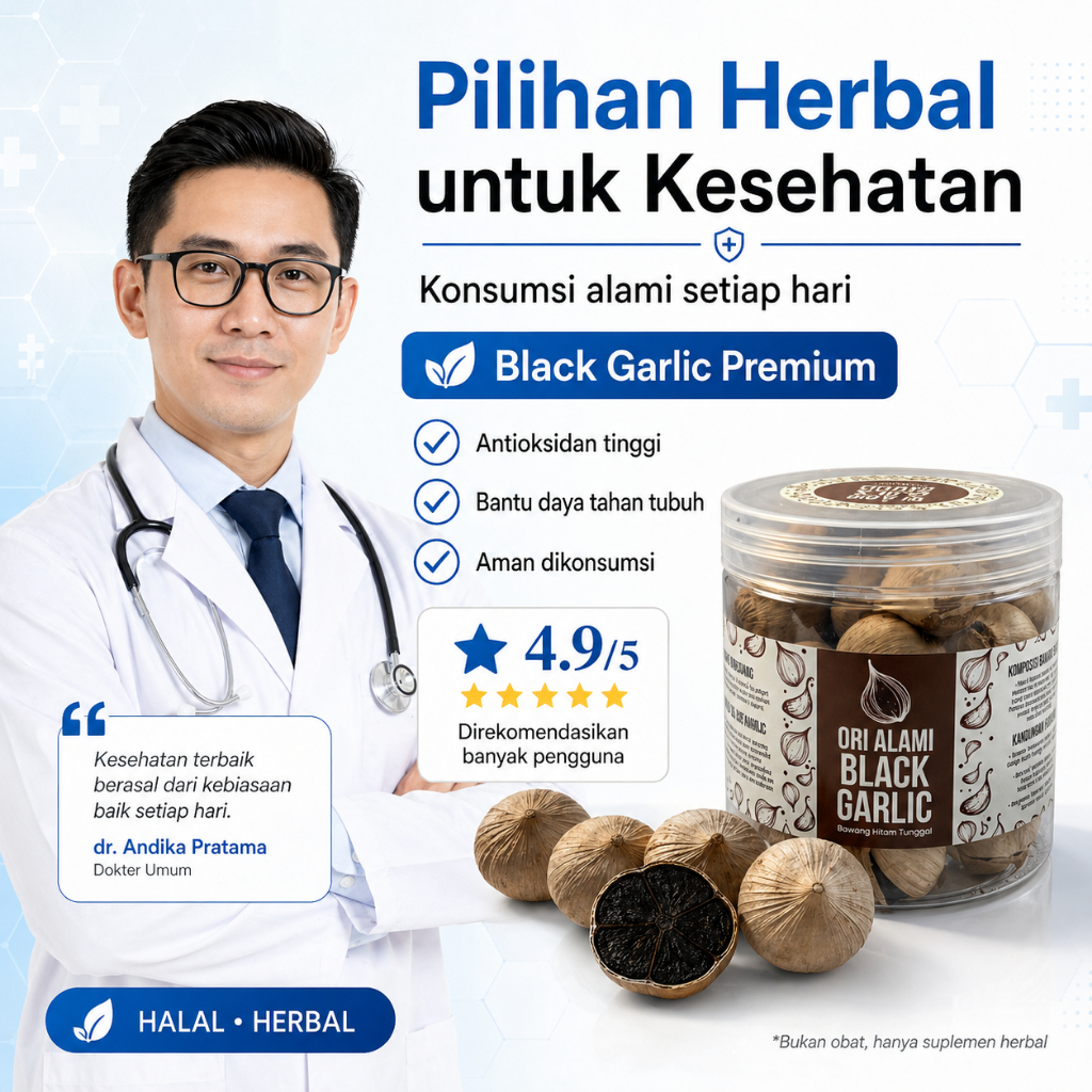 Bawang Hitam Lanang Black Garlic Bawang Putih Tunggal Bawang Hitam Lanang Super 250 Fermentasi 100% 