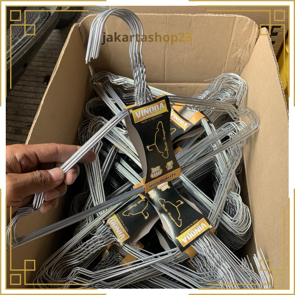 Hanger Kawat Stainless Gantungan Baju Kawat Anti Slip dan anti karat Hanger Dewasa