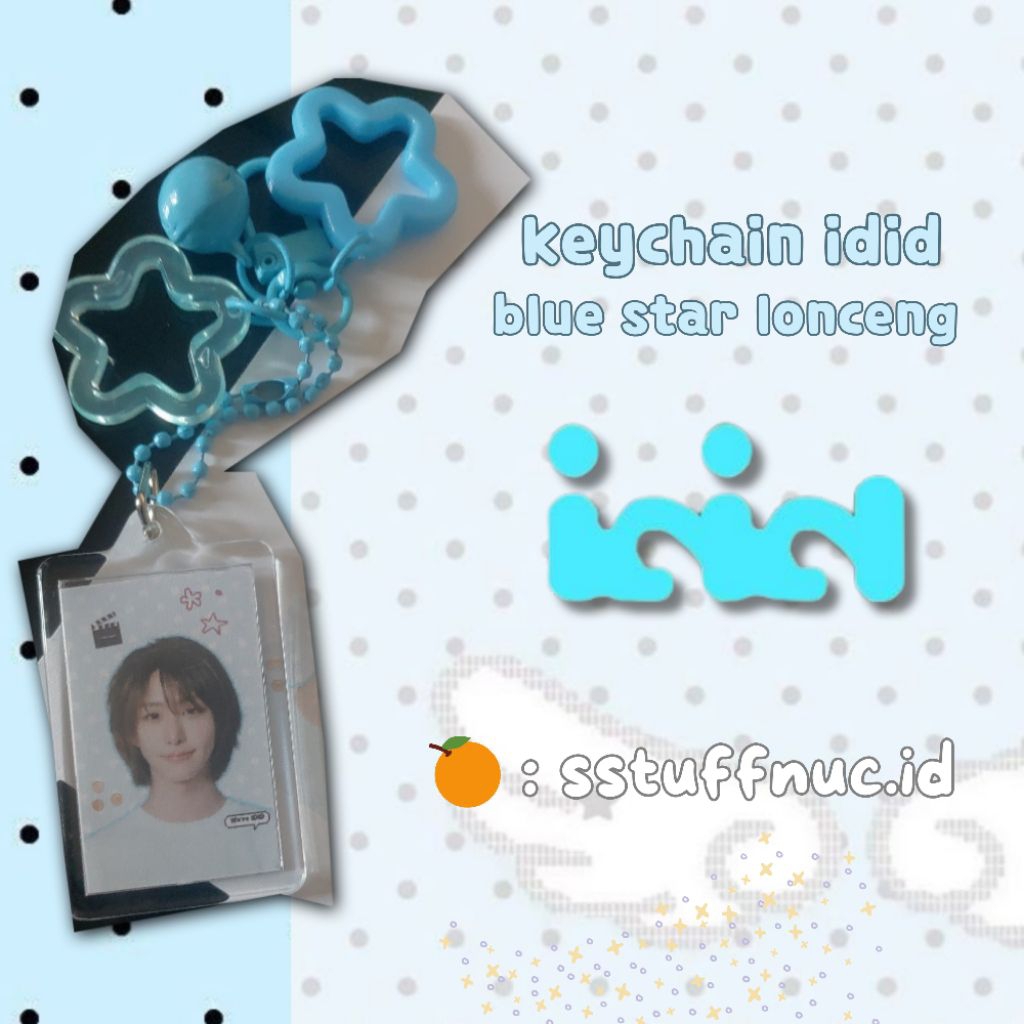 keychain akrilik idid blue star lonceng [ stok terbatas ]