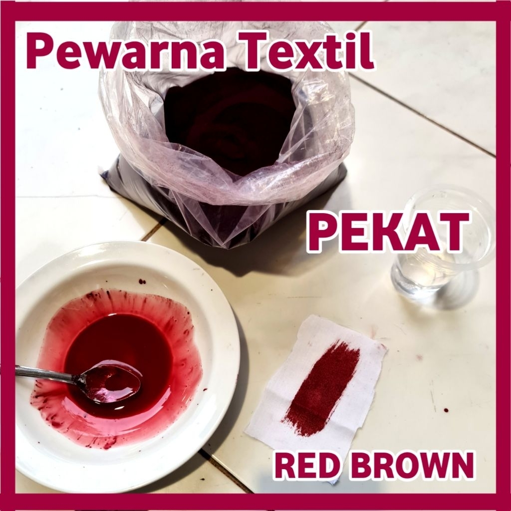 Pewarna pakaian / Wantex kiloan Red Brown 1kg