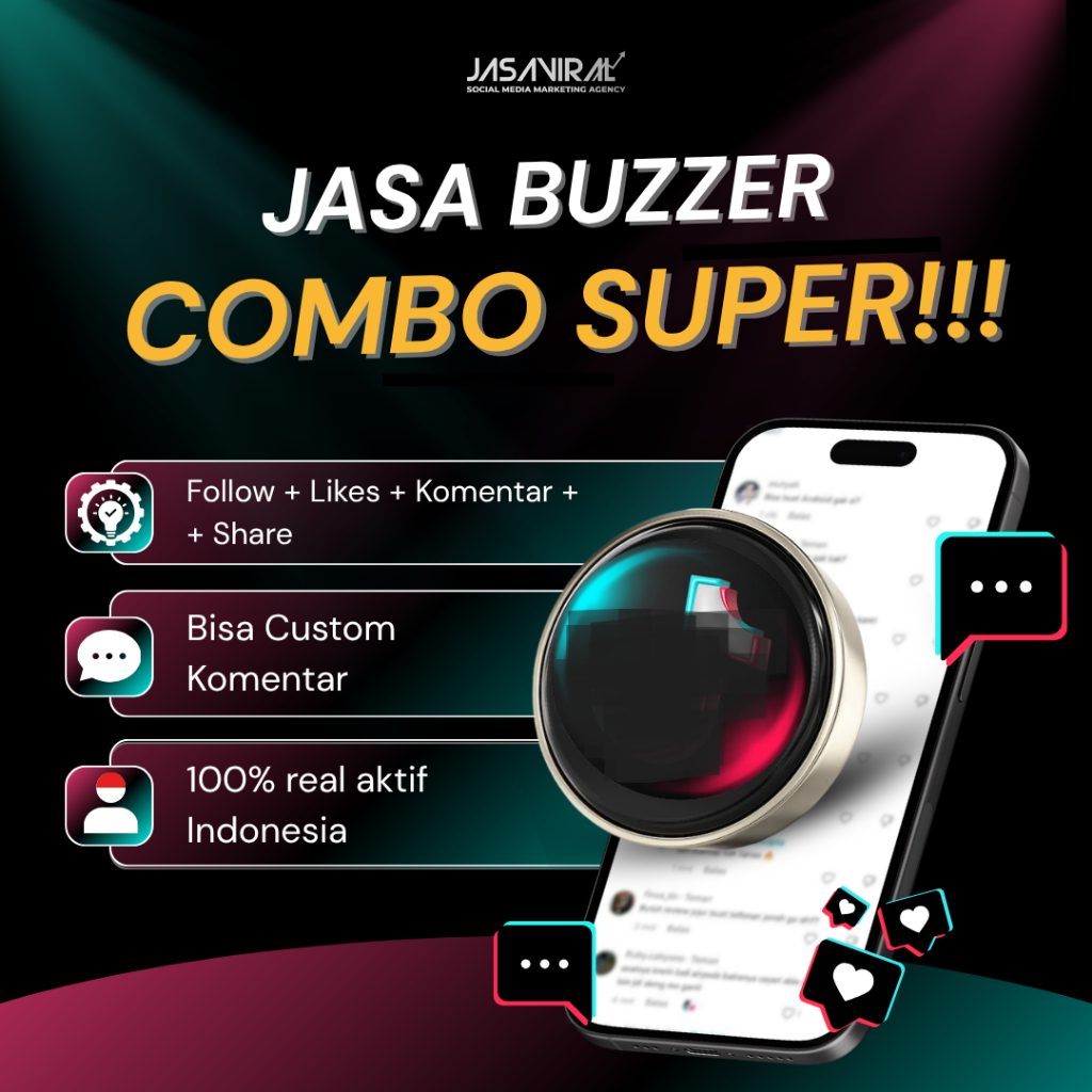 T1kT0k COMBO SUPER Follow + Likes + Komentar + Share  REAL AKTIF INDONESIA 100%