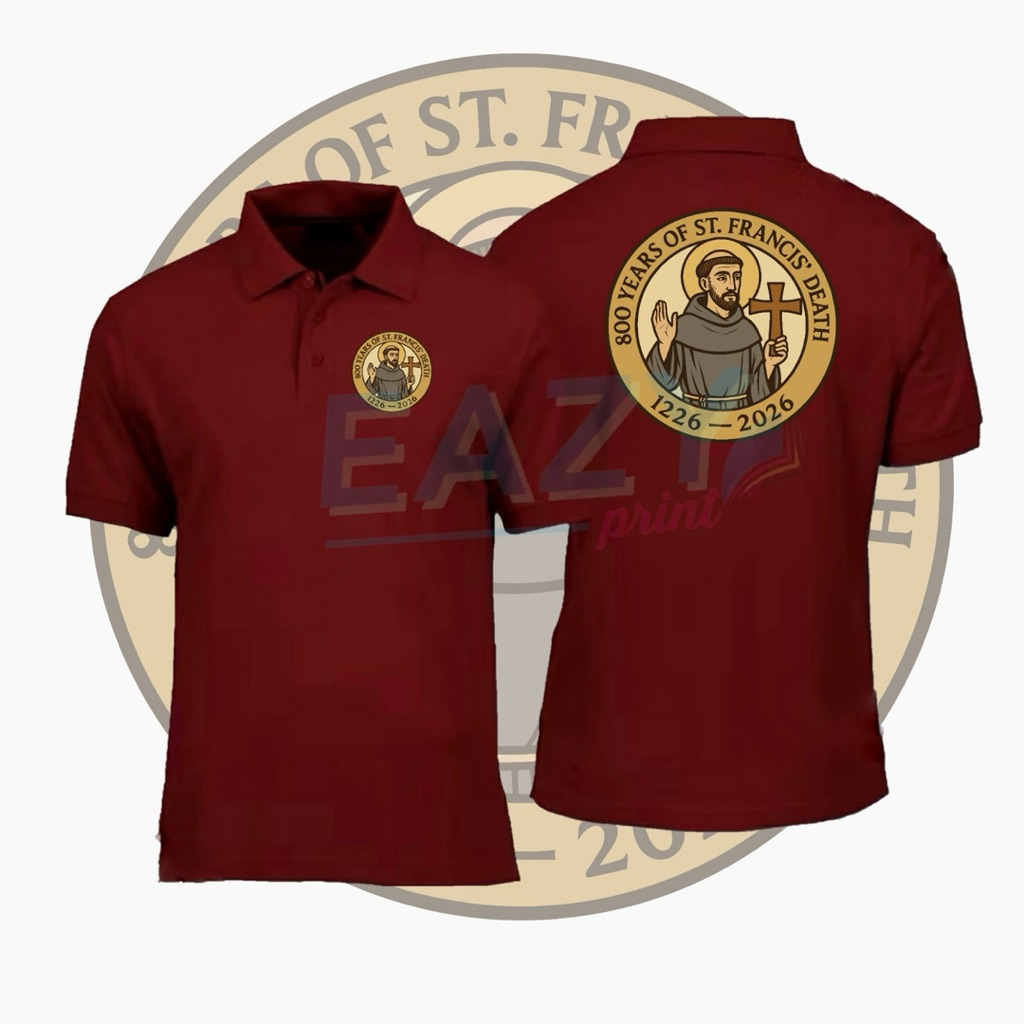 BAJU KERAH 800YEARS OF ST FRANCIS DEATH SERAGAM SANTO FRANSISKUS FRANCISCUS FRANCISCAN YUBILEUM 2026