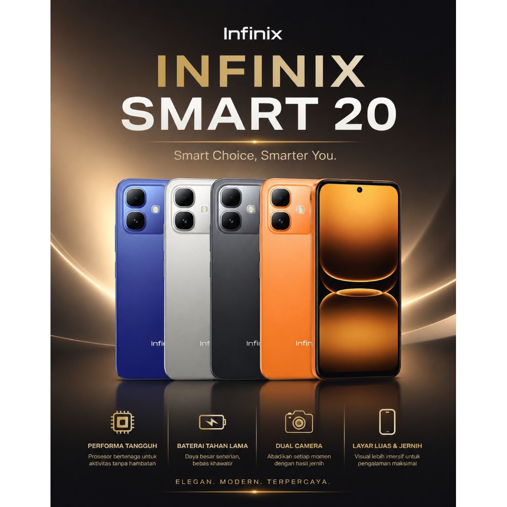 New Infinix Smart 20 Ram 4/128 Baru Segel Termurah