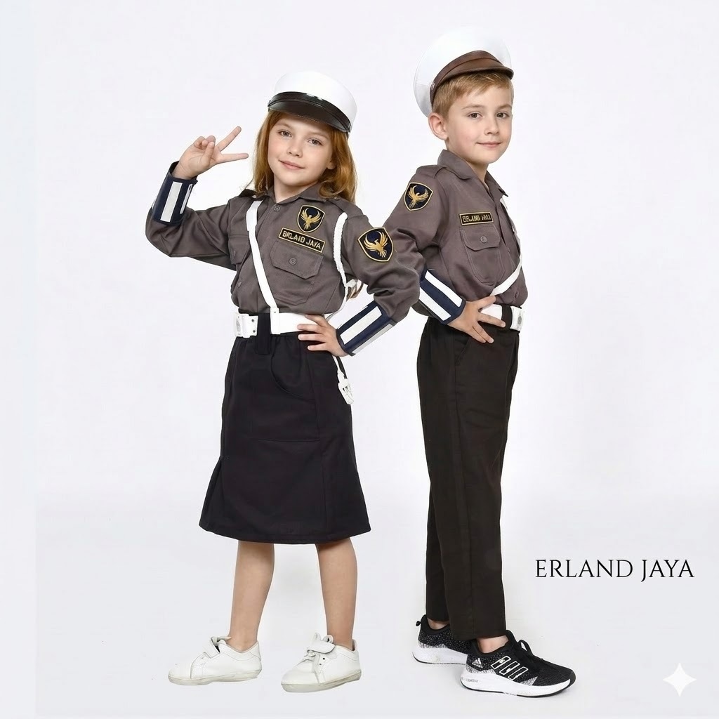 COD Seragam profesi polantas kors sabara anak tk paud baju polisi anak tk stkq