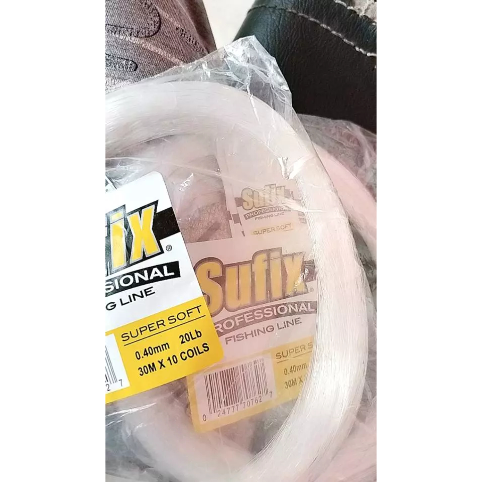 Senar Sufix / Nylon Sufix / Nilon Super Soft White Putih / Blue Biru Ready 10LB - 100 LB