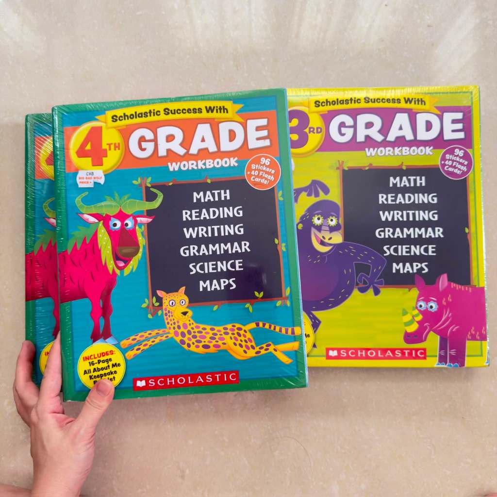Scholastic Success With 4th 3rd Grade Workbook key skills and topics multiplication division, proble