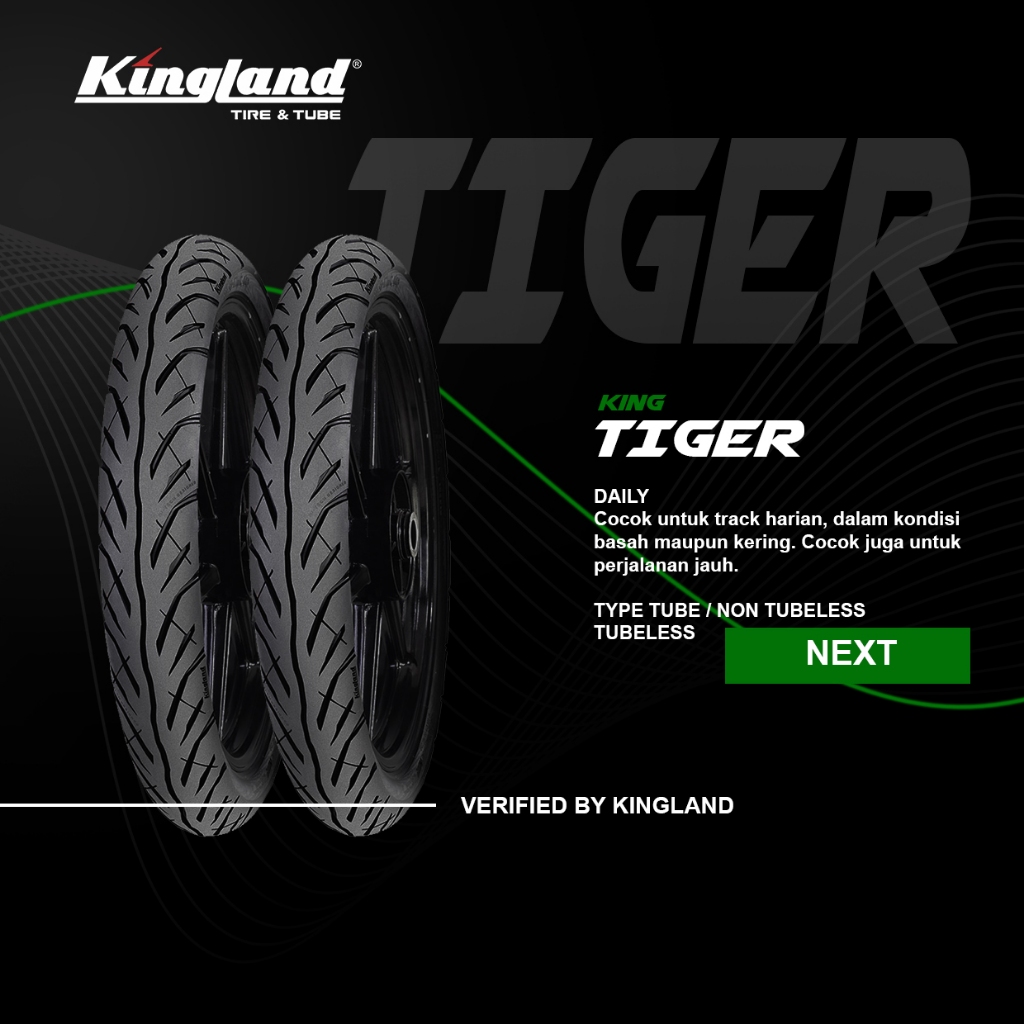Ban Luar Motor KINGLAND - King TIGER - BEBEK ring 17 - BEST SELLER