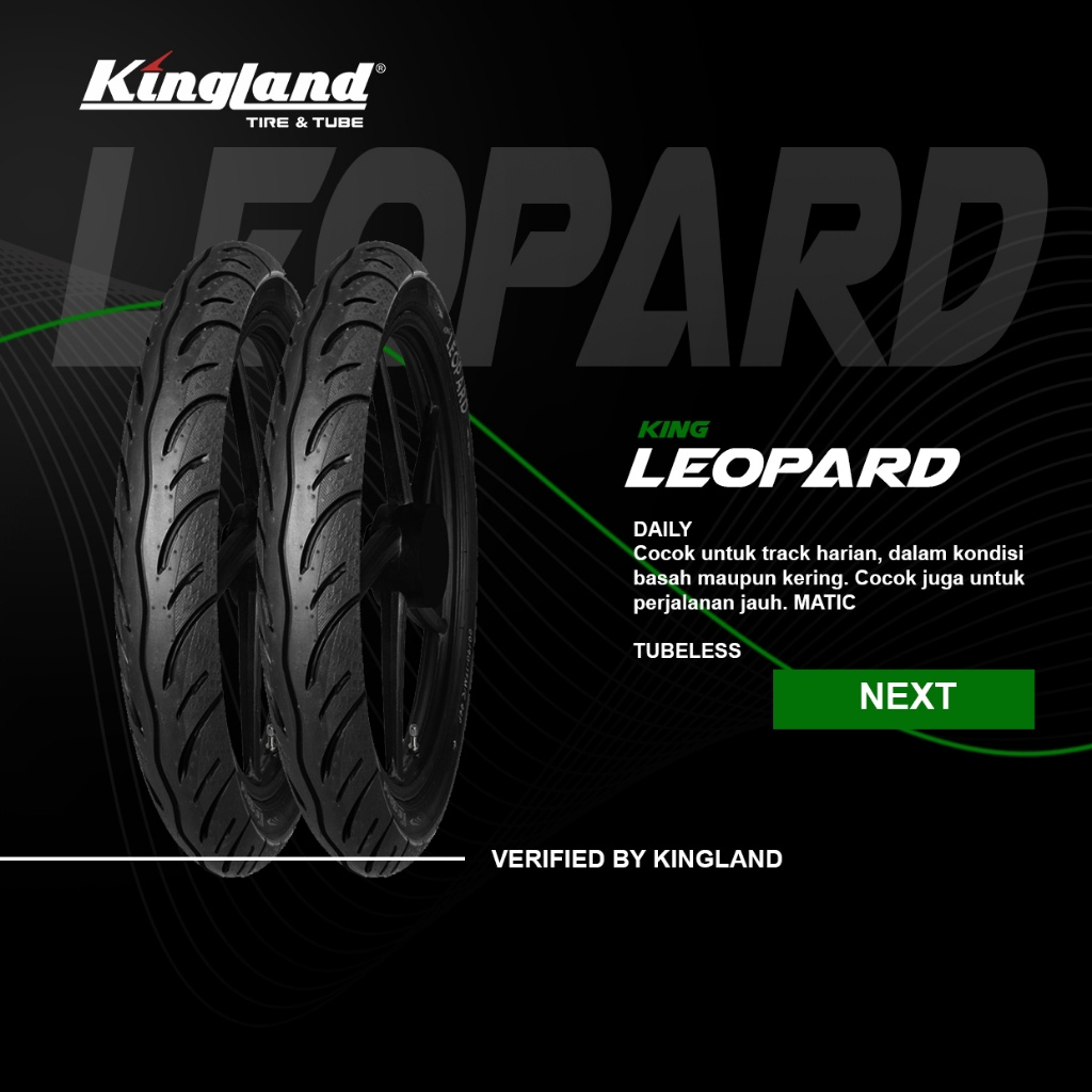 Ban Luar Motor KINGLAND - King LEOPARD motor metic ring 14 - PREMIUM