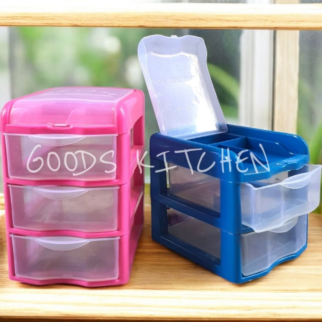 [GK]Laci mini container sr dollar susun 3,susun4/Laci plastik multifungsi kosmetik tempat perhiasan,