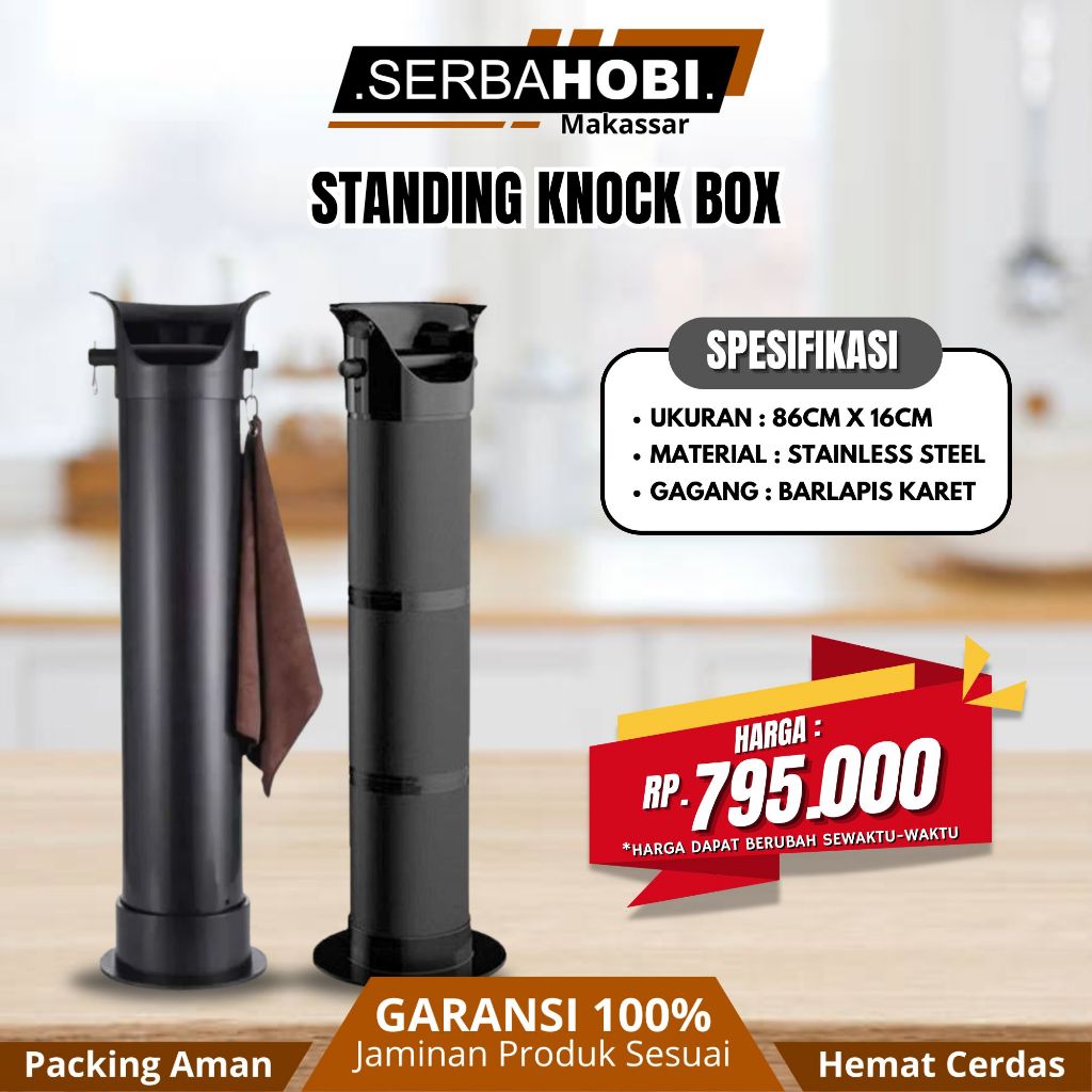 Knock Box Standing / Knock Box Long Stand Big Barista / Wadah Ampas Kopi Berdiri