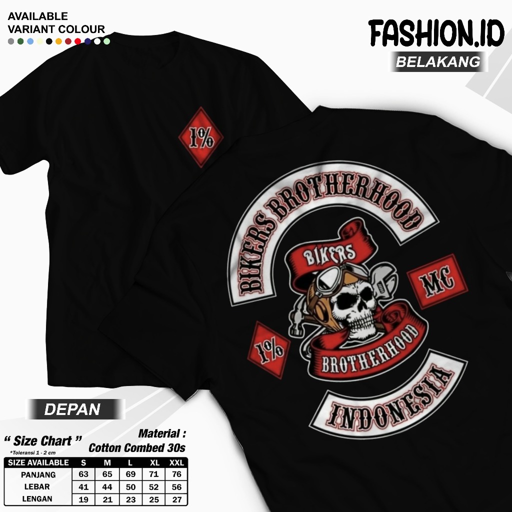 Baju kaos distro terbaru Bikers Brotherhood pria