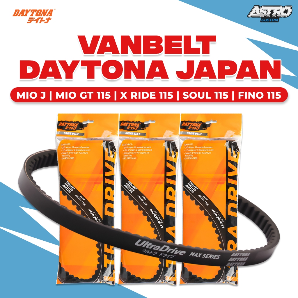 VANBELT V-BELT Mio J Fino Fi Soul GT X 115 Vario 125 150 NMAX BeaT Fi ESP ORI Daytona Racing Japan