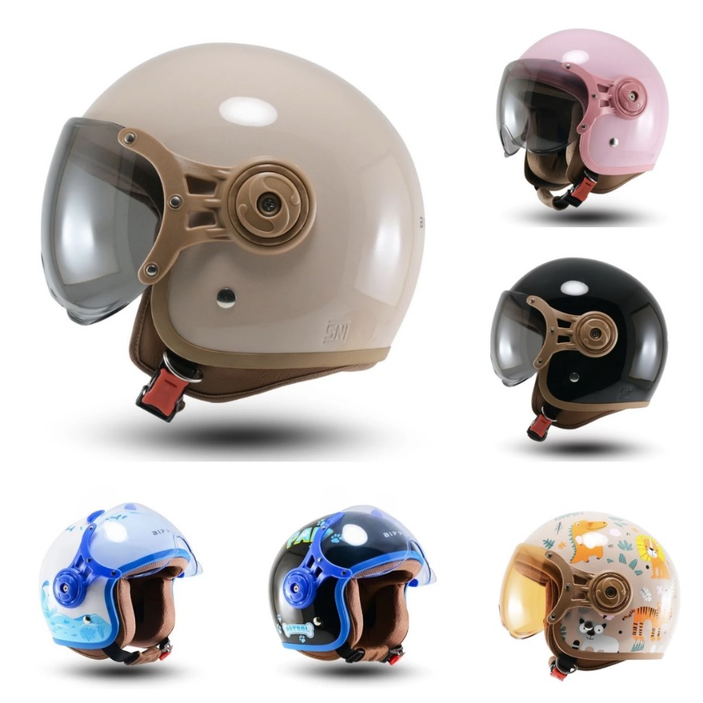HELM BOGO PILOT ANAK SNI BIPPLAST LUNAR KIDS KACA PILOT - HELM BOGO ANAK TERBARU