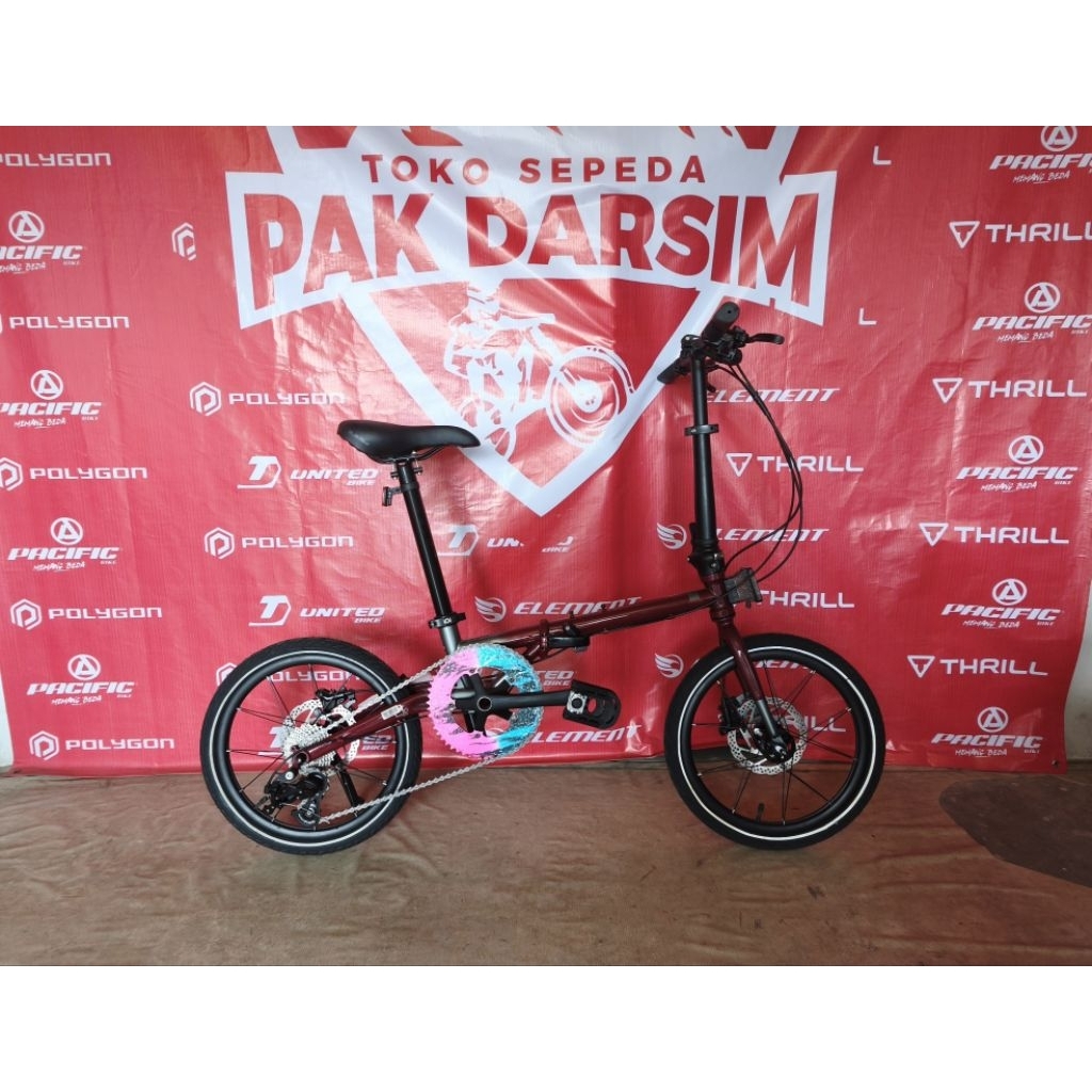 Sepeda Lipat Element Troy 10 Speed Gradient
