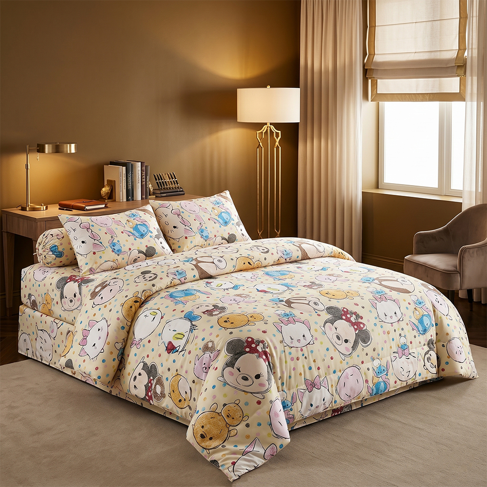 Sprei Anak Ukuran 180x200 Tinggi 30 cm SPREI SAJA Bahan Katun Sutra Jepang Tsum Tsum