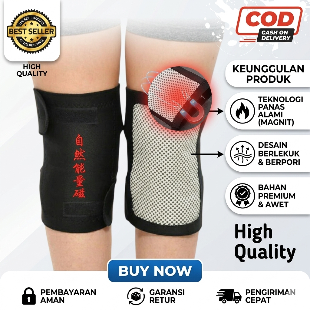 Pembalut Lutut Deker Kesehatan Lutut Terapi Nyeri Jaminan ORIGINAL